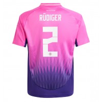 Camiseta Alemania Antonio Rudiger #2 Segunda Equipación Replica Eurocopa 2024 mangas cortas